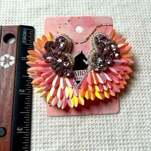 Wing Seed Bead Earrings